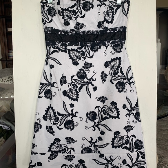Womens black white cache dress - Picture 3 of 6